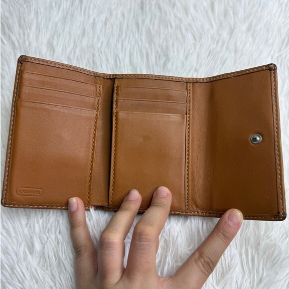 COACH y2k Yellow Brown Signature Soho Wallet - Picture 4 of 12